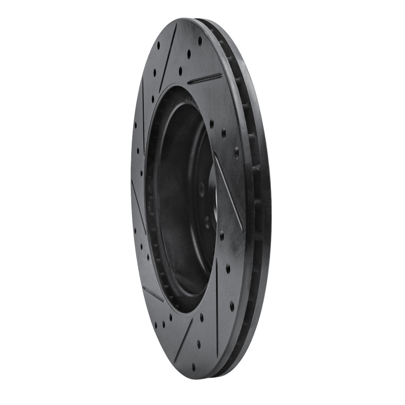 BMW Z4 Brake Rotor (1) - Rear Right - R1 Concepts - Drilled & Slotted - Black - `11-`16